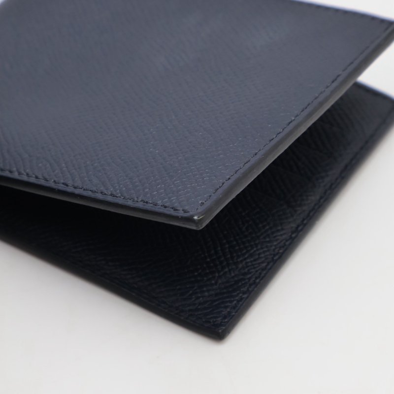 HERMES 絲巾雙折皮夾 - 黑 C-7