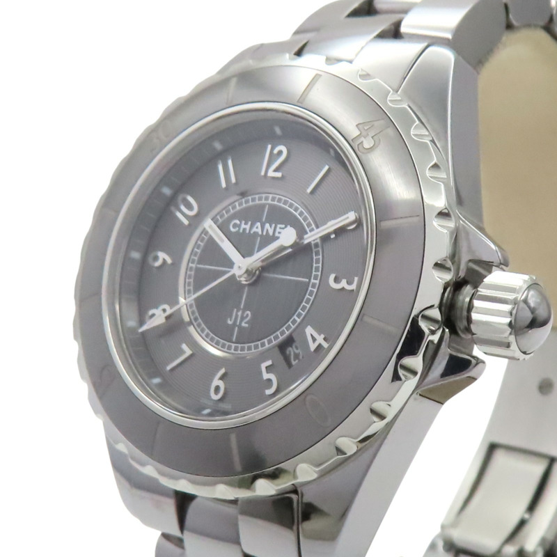 灰色錶盤 陶瓷 鈦金屬 J12 Chromatic 腕錶【CHANEL 香奈兒】 H2978-2