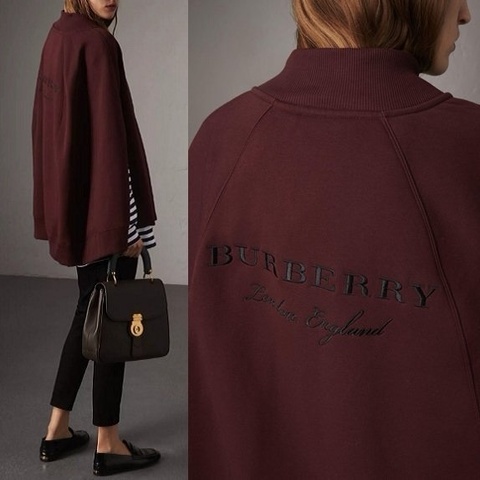 Burberry 披肩斗篷外套 勃艮第紅