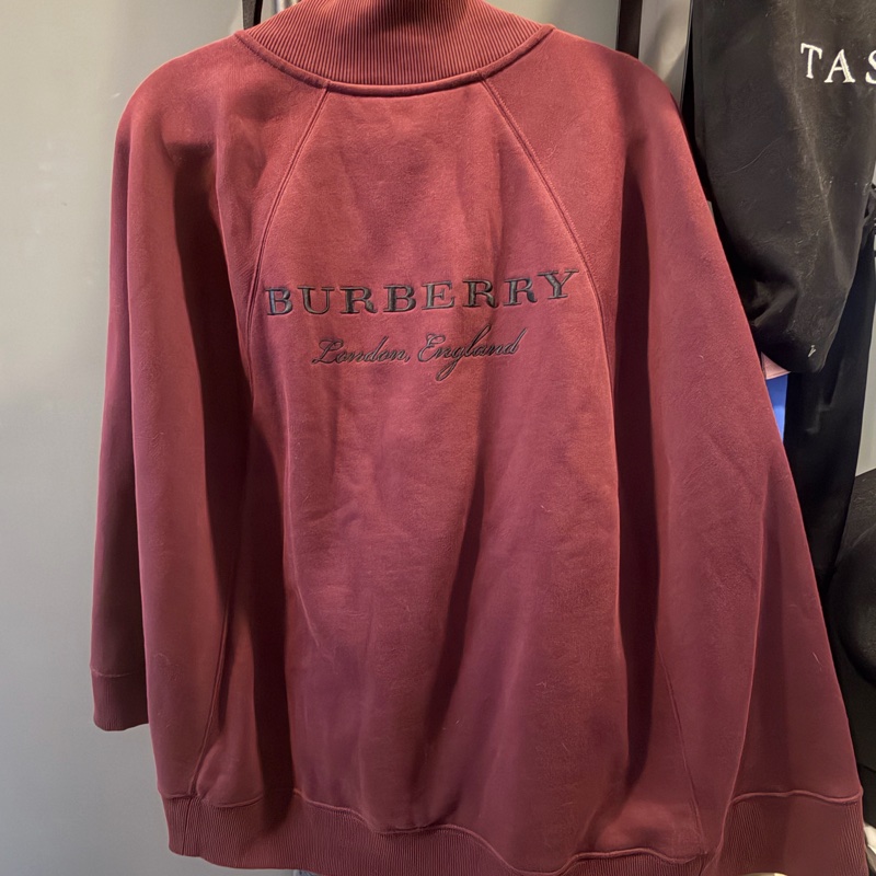 Burberry 披肩斗篷外套 勃艮第紅-6