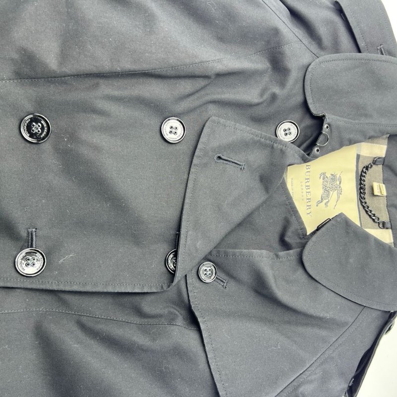 Burberry 短款雙排釦風衣-3