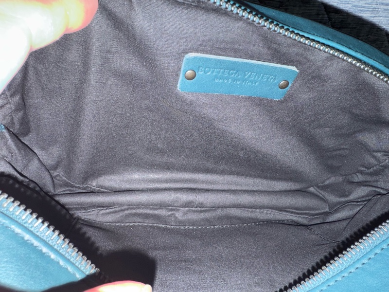 二手 BV BOTTEGA VENETA 綠色編織牛皮拉鍊腰包 胸口包 腰包 胸背包-8