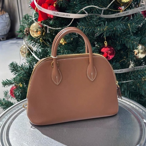 98新 U刻 愛馬仕Hermes bolide25 金棕金扣 ec皮