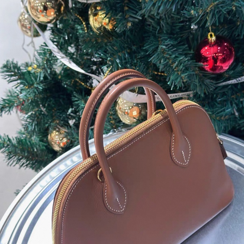 98新 U刻 愛馬仕Hermes bolide25 金棕金扣 ec皮-7