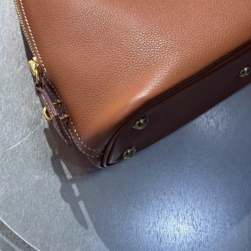 98新 U刻 愛馬仕Hermes bolide25 金棕金扣 ec皮-14