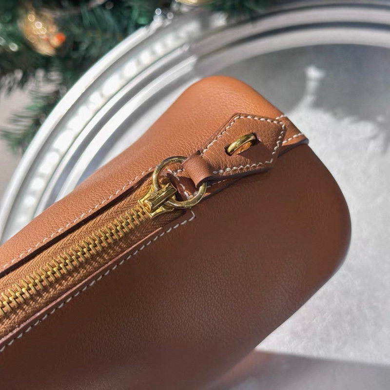 98新 U刻 愛馬仕Hermes bolide25 金棕金扣 ec皮-15