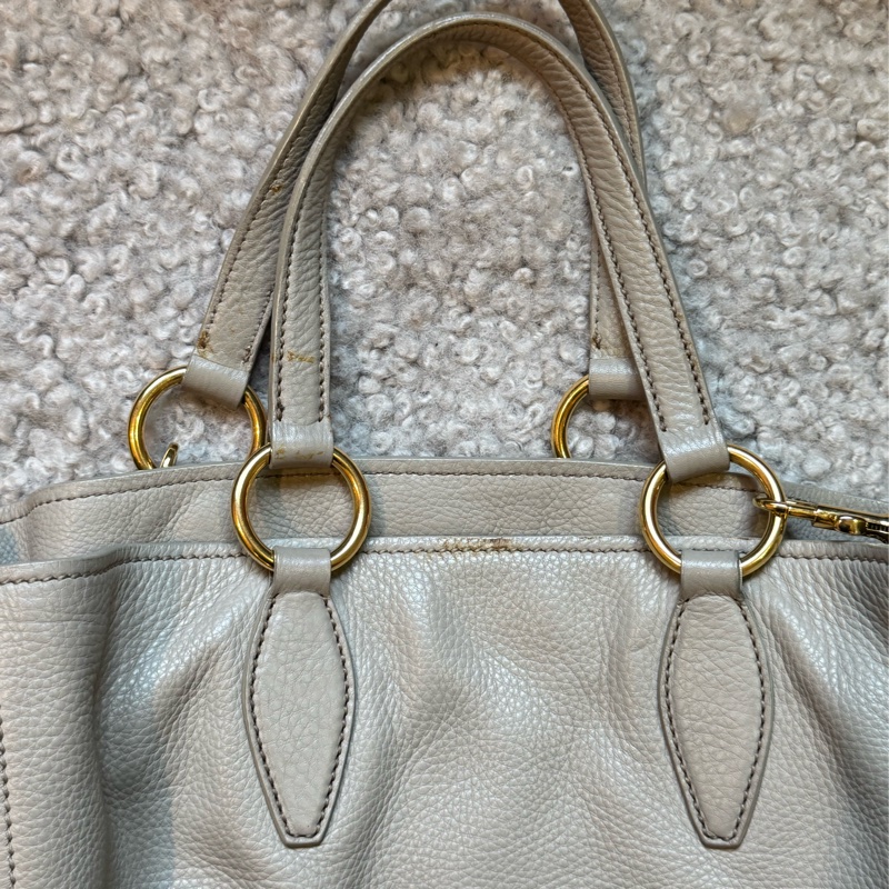 Miu Miu皮革肩背包(Vitello Caribu)-27