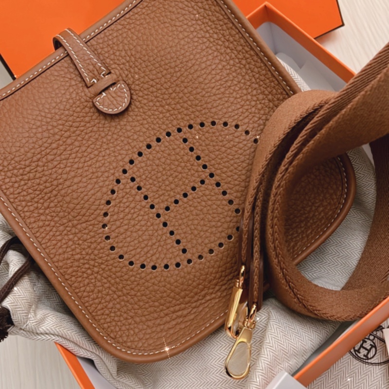 Hermes 經典系列 mini evenly 金棕金扣色-2