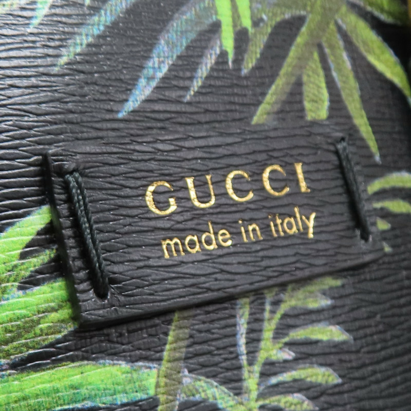 黑色 牛皮 Tropical Print 公事包 肩背包 387074【GUCCI 古馳】 387074-15