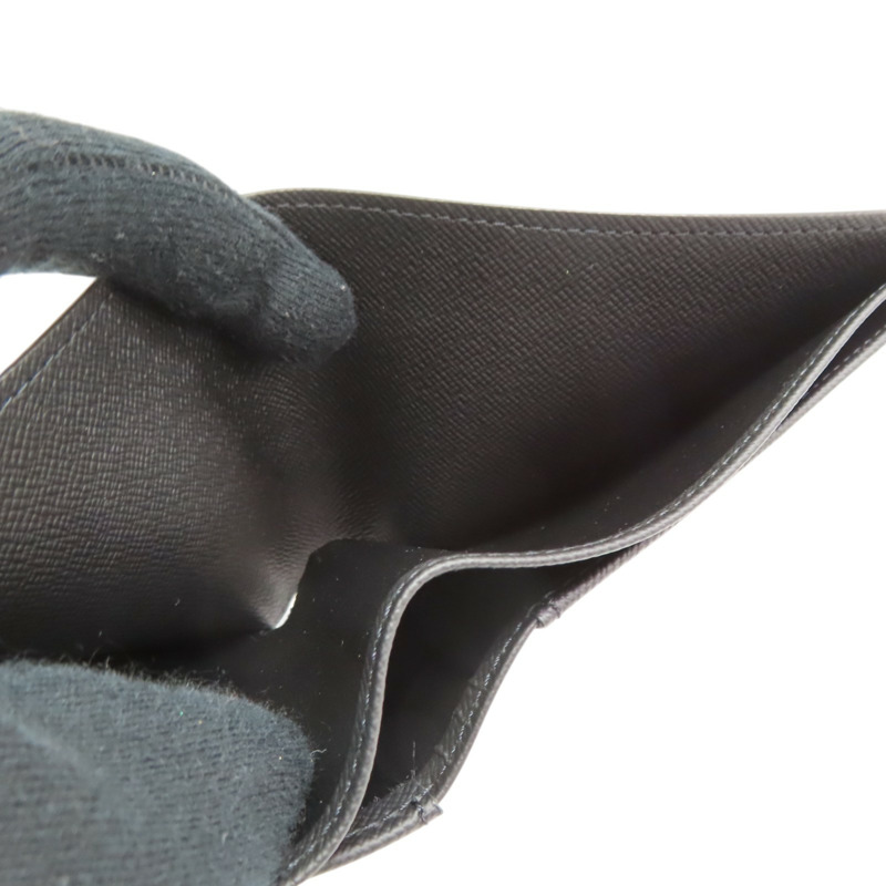 黑色 原花帆布 Multiple 兩折 短夾 M61695【LOUIS VUITTON LV 路易威登】 M61695-6