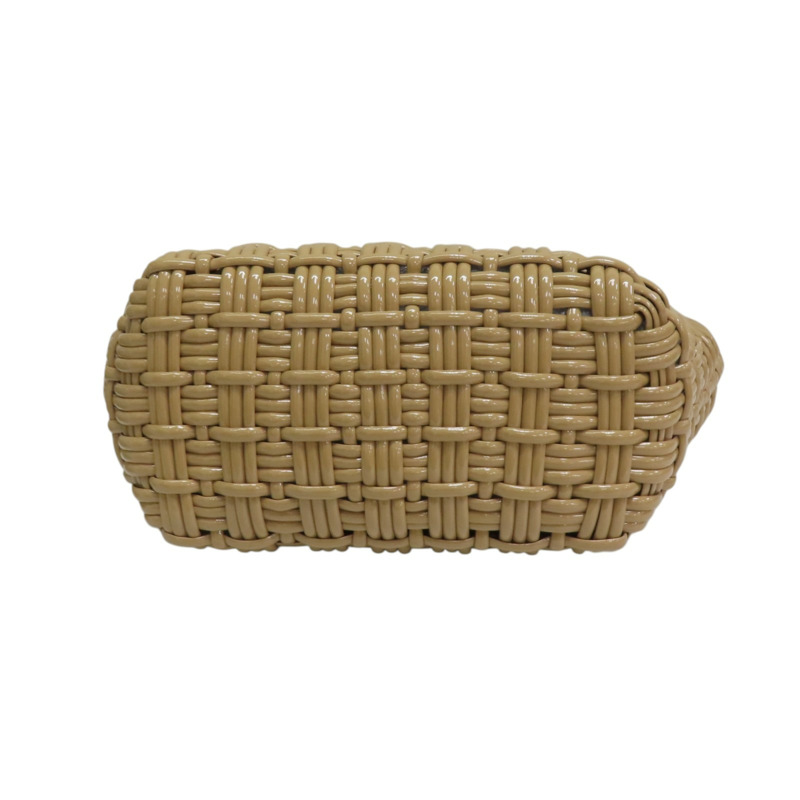 卡其色 編織漆皮 BISTRO Basket XS 兩用包【Balenciaga 巴黎世家】 671342-3