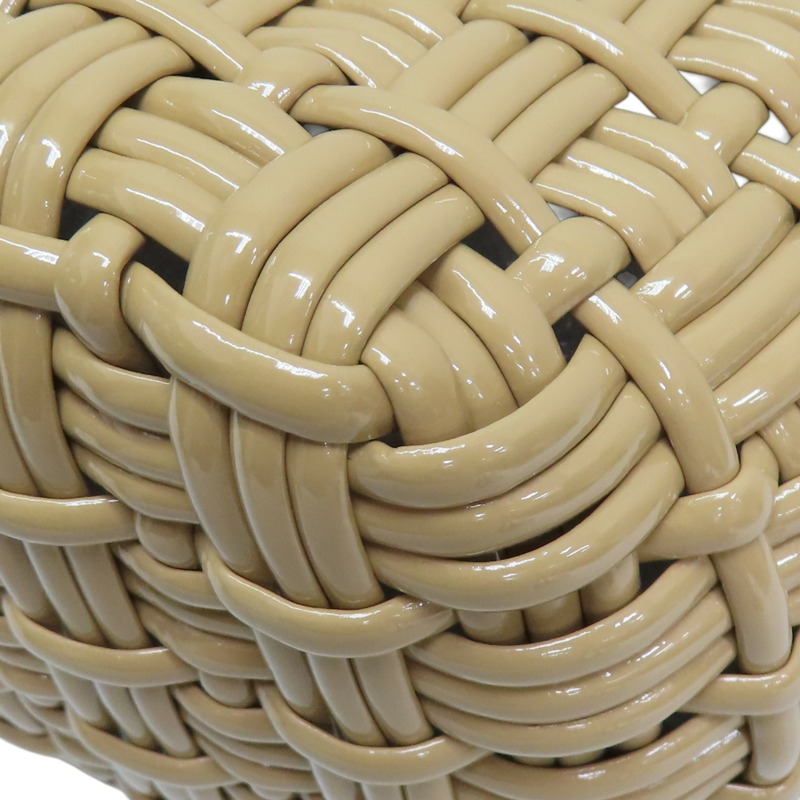 卡其色 編織漆皮 BISTRO Basket XS 兩用包【Balenciaga 巴黎世家】 671342-12