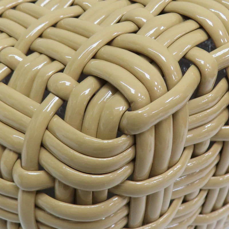 卡其色 編織漆皮 BISTRO Basket XS 兩用包【Balenciaga 巴黎世家】 671342-13