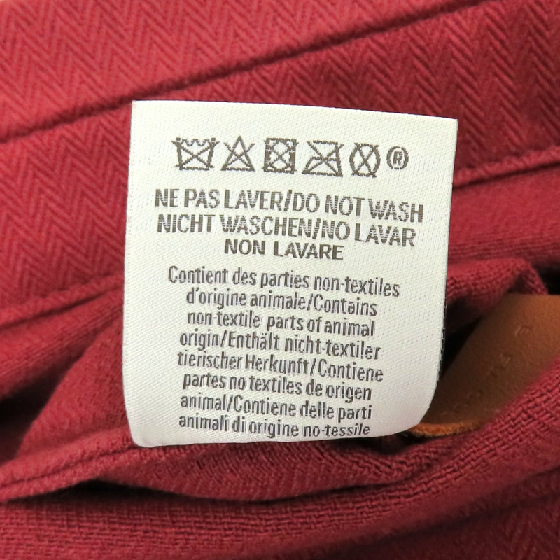 紅色 帆布 牛皮 Aline Groom 手提包 B刻【HERMES 愛馬仕】 H000867EK-6