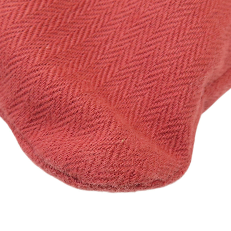 紅色 帆布 牛皮 Aline Groom 手提包 B刻【HERMES 愛馬仕】 H000867EK-9