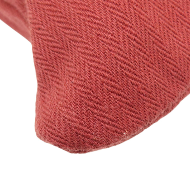 紅色 帆布 牛皮 Aline Groom 手提包 B刻【HERMES 愛馬仕】 H000867EK-10