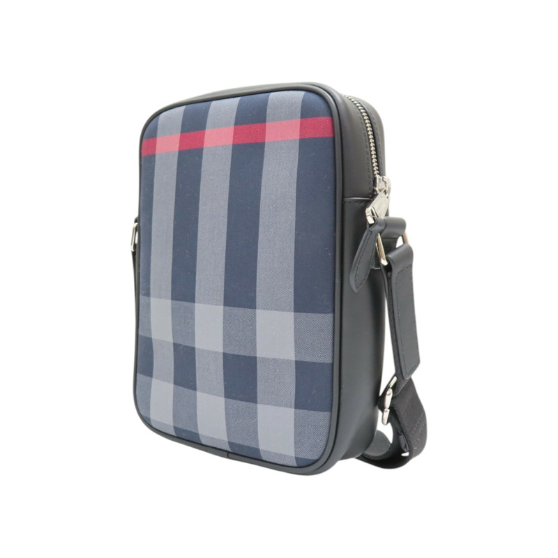 海軍藍色 格紋帆布 肩背包 8084062【BURBERRY 巴寶莉】 8084062-2