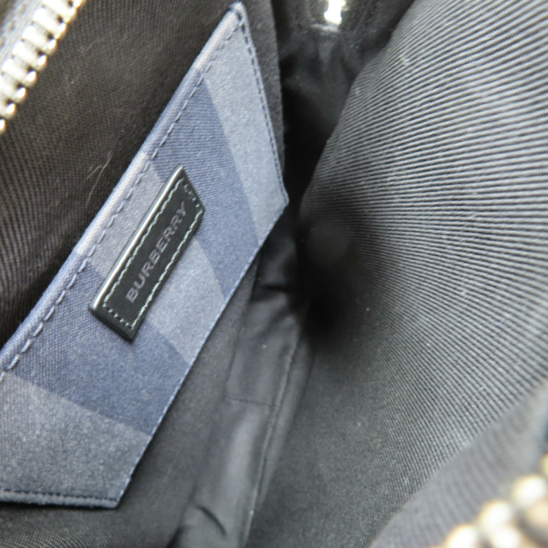海軍藍色 格紋帆布 肩背包 8084062【BURBERRY 巴寶莉】 8084062-4