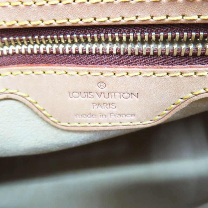 棕色 原花帆布 Looping MM 肩背包【LOUIS VUITTON LV 路易威登】 M51146-6