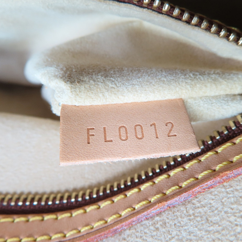 棕色 原花帆布 Looping MM 肩背包【LOUIS VUITTON LV 路易威登】 M51146-7