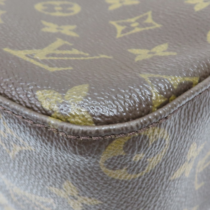 棕色 原花帆布 Looping MM 肩背包【LOUIS VUITTON LV 路易威登】 M51146-10