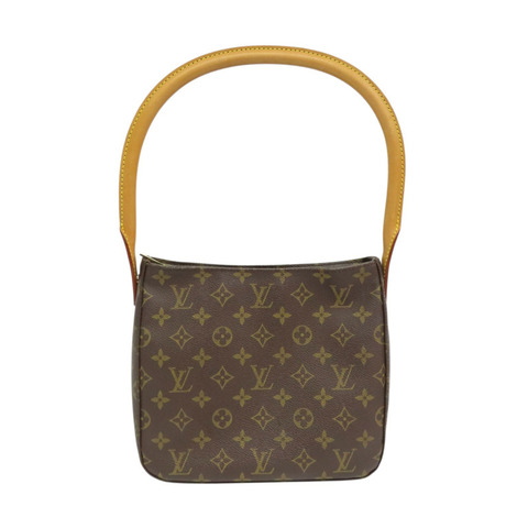 棕色 原花帆布 Looping MM 肩背包 M51146【LOUIS VUITTON LV 路易威登】 M51146