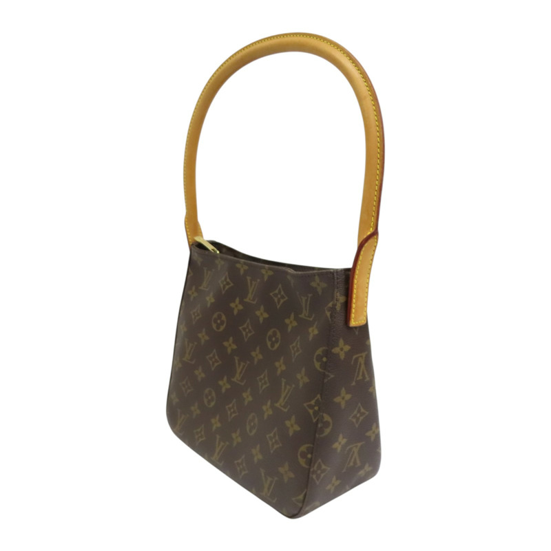 棕色 原花帆布 Looping MM 肩背包 M51146【LOUIS VUITTON LV 路易威登】 M51146-2