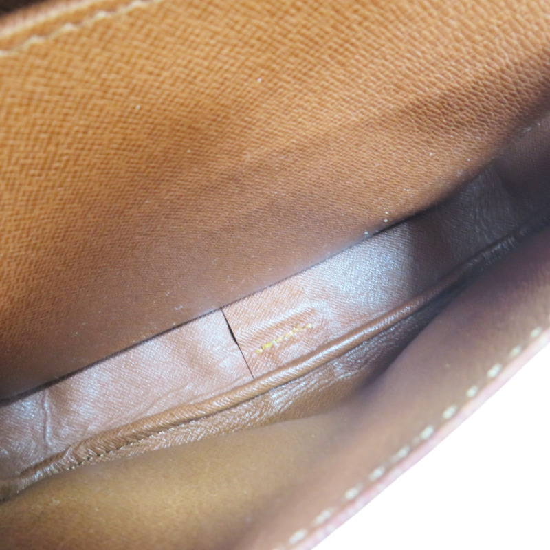 棕色 原花 帆布 Cartouchiere MM 肩背包【LOUIS VUITTON LV 路易威登】 M51253-5