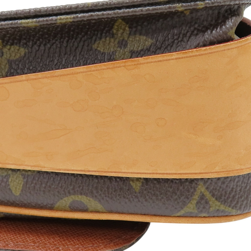 棕色 原花 帆布 Cartouchiere MM 肩背包【LOUIS VUITTON LV 路易威登】 M51253-13