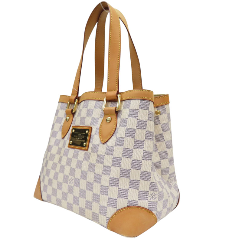 白色 棋盤格 PVC塗層帆布 肩背包【LOUIS VUITTON LV 路易威登】 N51207-2