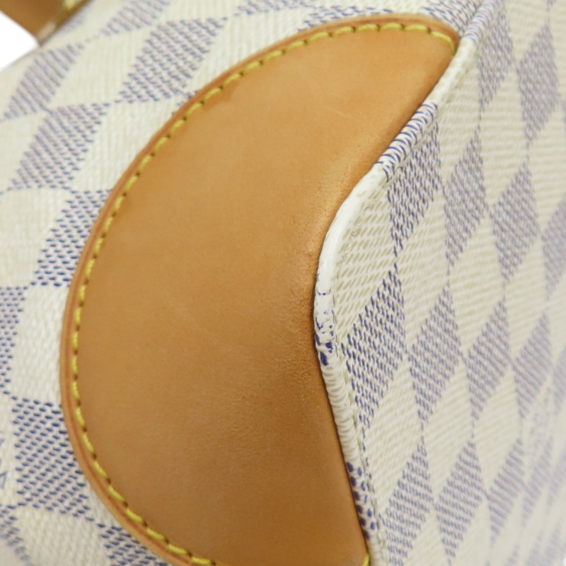 白色 棋盤格 PVC塗層帆布 肩背包【LOUIS VUITTON LV 路易威登】 N51207-9