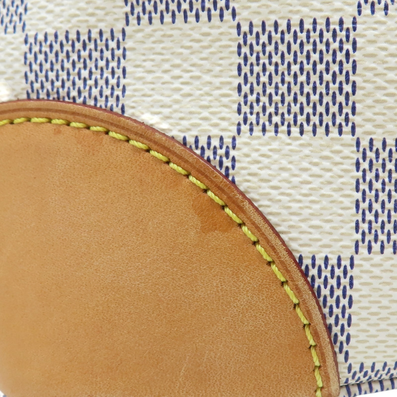 白色 棋盤格 PVC塗層帆布 肩背包【LOUIS VUITTON LV 路易威登】 N51207-14