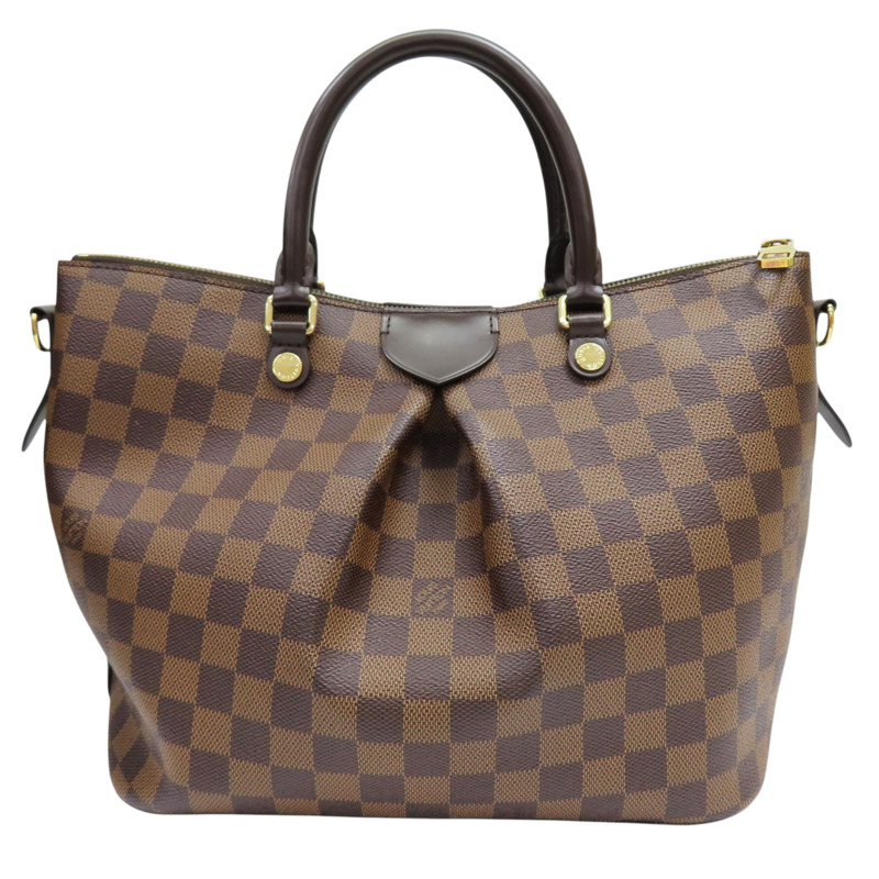 棕色 棋盤格 PVC塗層帆布 Siena MM 兩用包【LOUIS VUITTON LV 路易威登】 N41546-1