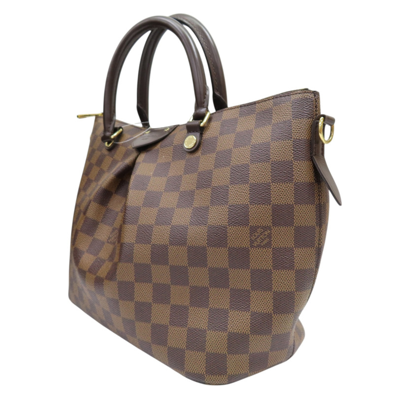 棕色 棋盤格 PVC塗層帆布 Siena MM 兩用包【LOUIS VUITTON LV 路易威登】 N41546-2