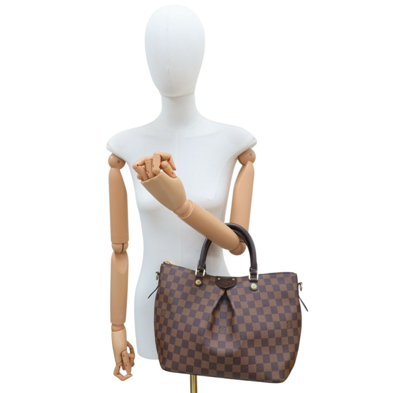 棕色 棋盤格 PVC塗層帆布 Siena MM 兩用包【LOUIS VUITTON LV 路易威登】 N41546-8