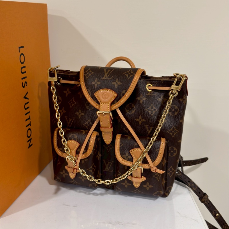 實用主義看過來✨Lv路易威登新款晶片款老花Excursion青蛙包雙肩包手提包-10