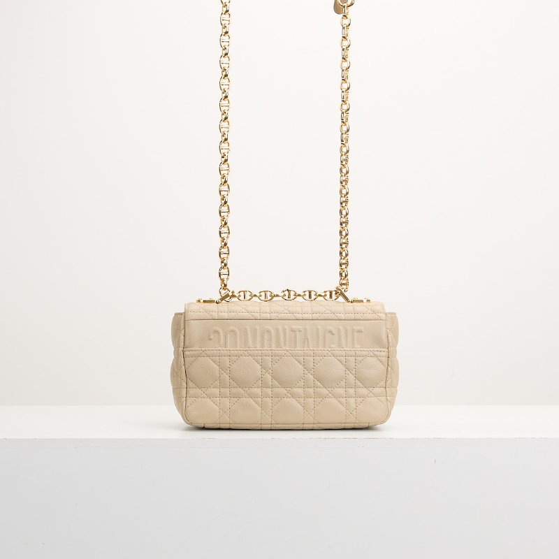 二手DIOR Caro 小號鍊條包 奶茶色-1