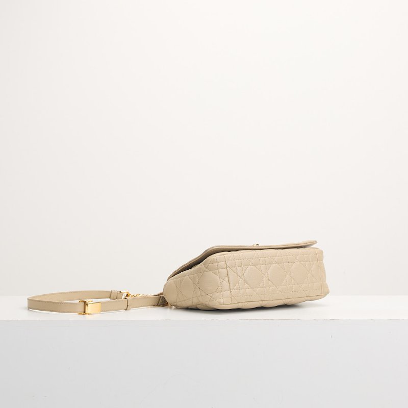 二手DIOR Caro 小號鍊條包 奶茶色-4