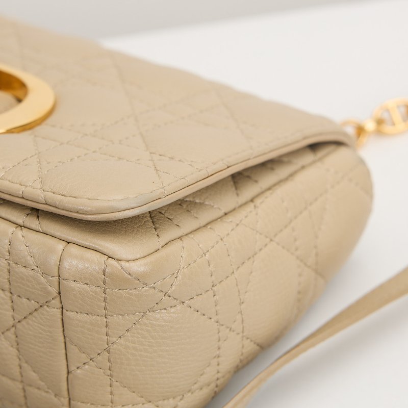 二手DIOR Caro 小號鍊條包 奶茶色-16