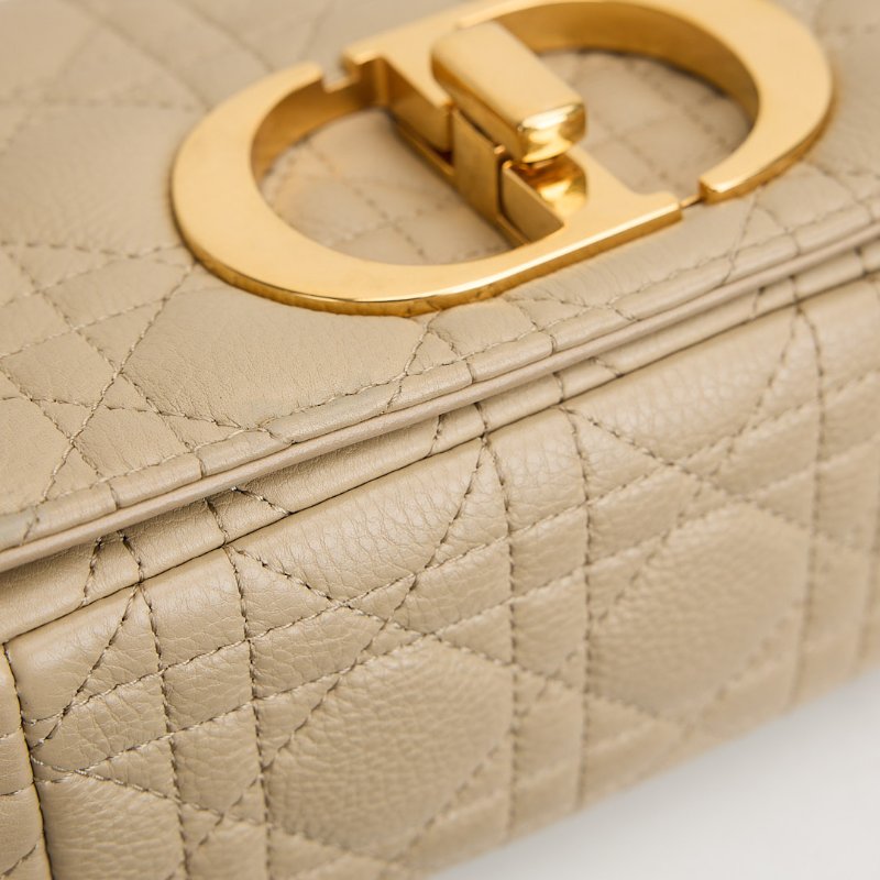 二手DIOR Caro 小號鍊條包 奶茶色-22