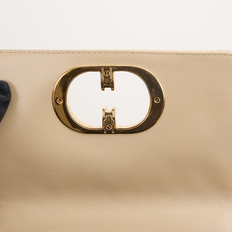 二手DIOR Caro 小號鍊條包 奶茶色-28