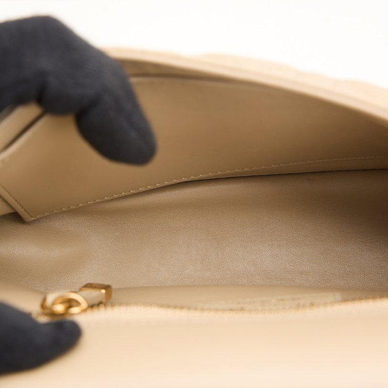 二手DIOR Caro 小號鍊條包 奶茶色-29