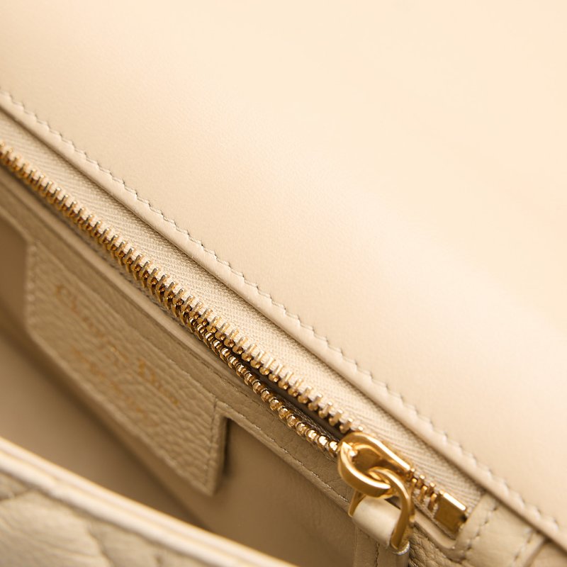 二手DIOR Caro 小號鍊條包 奶茶色-31