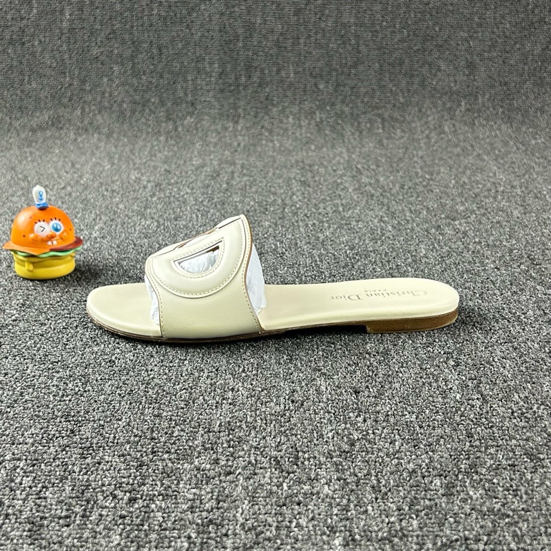 Dior迪奧米白豬鼻子拖鞋 尺碼37-2