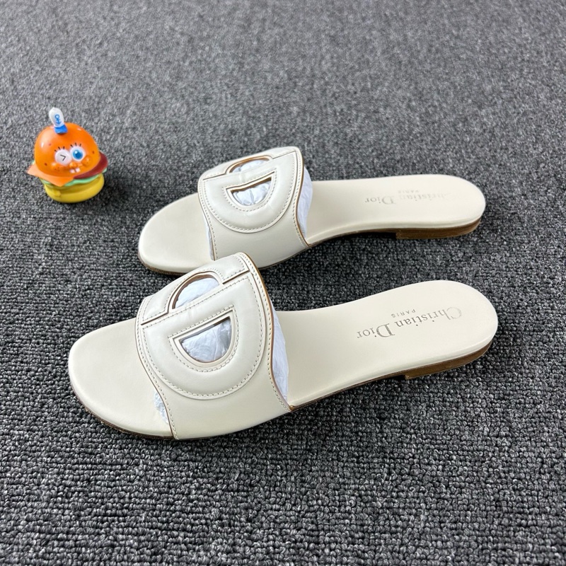 Dior迪奧米白豬鼻子拖鞋 尺碼37-7