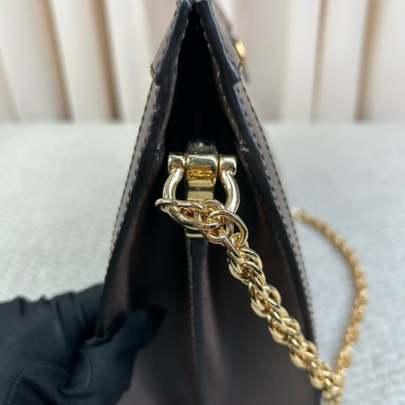 Gucci古馳Ophidia老花夾子鏈條包 經典老花配紅綠條紋 金色鏈條 可單肩可斜挎 容量大 實用性強 日常百搭-16