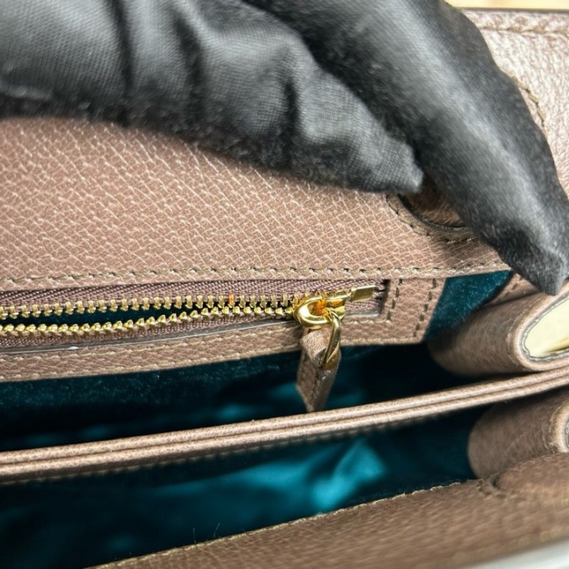 Gucci古馳Ophidia老花夾子鏈條包 經典老花配紅綠條紋 金色鏈條 可單肩可斜挎 容量大 實用性強 日常百搭-18