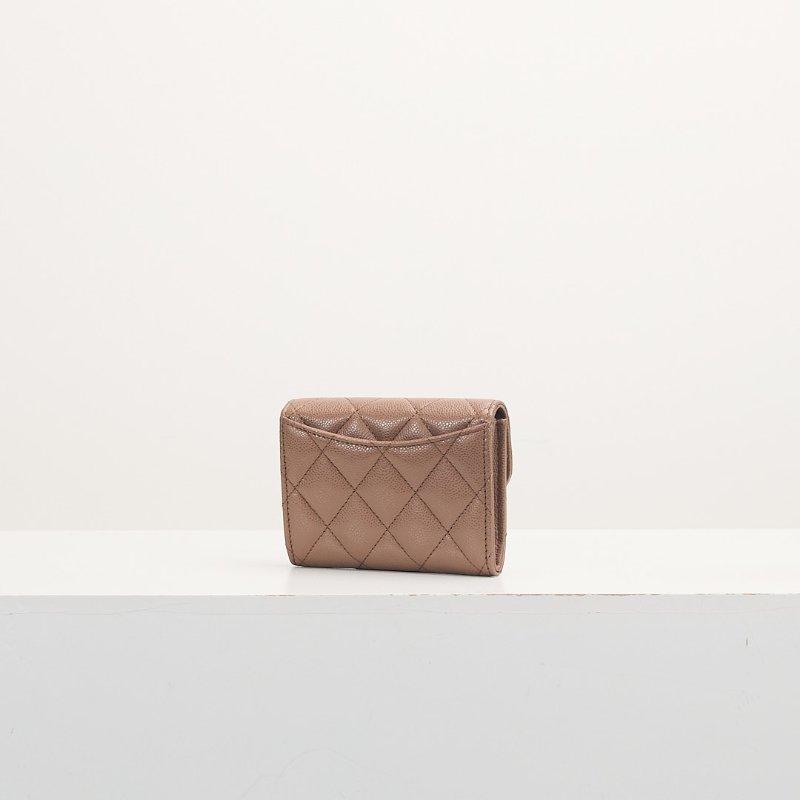 Chanel CF雙層卡包/焦糖奶茶色-2