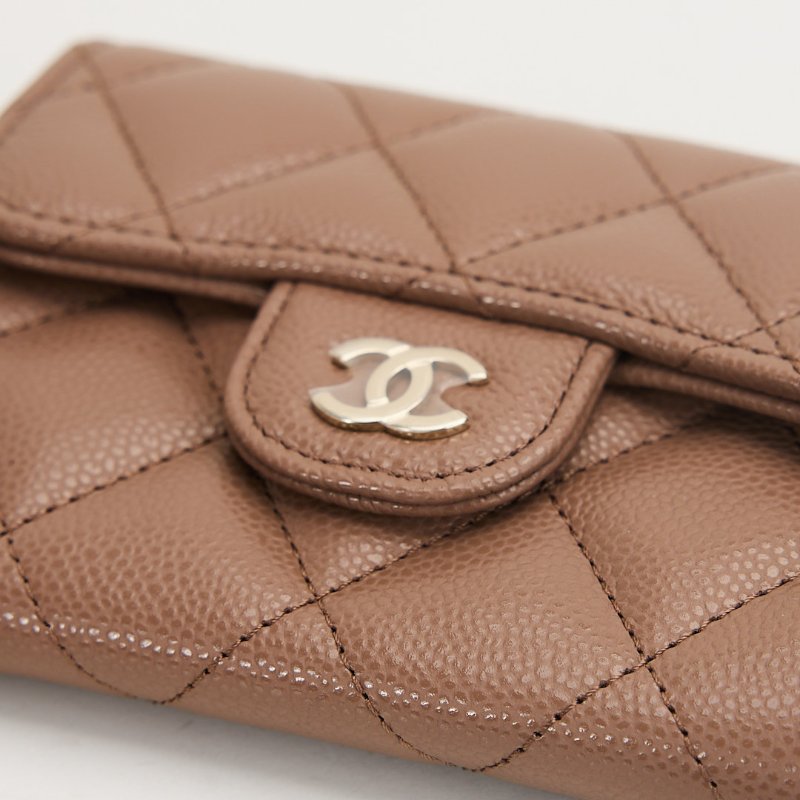 Chanel CF雙層卡包/焦糖奶茶色-8