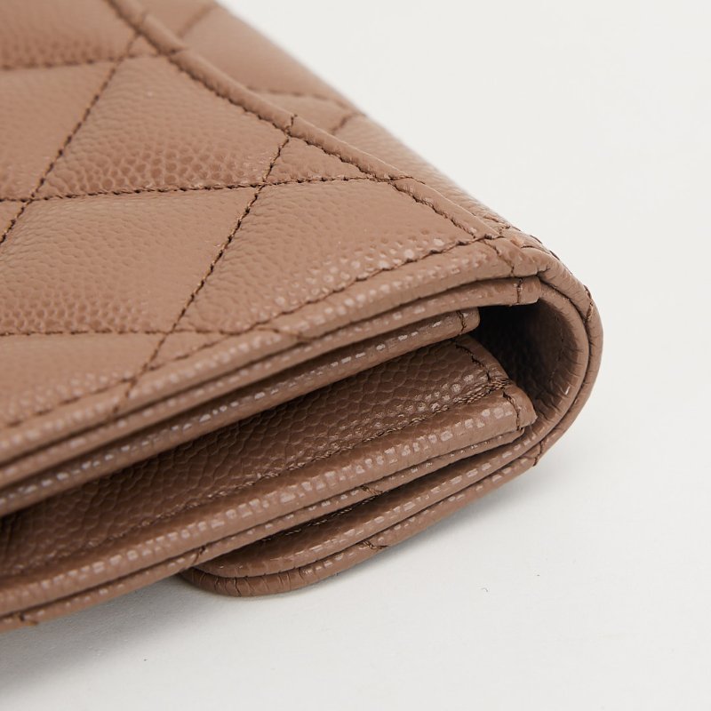 Chanel CF雙層卡包/焦糖奶茶色-10